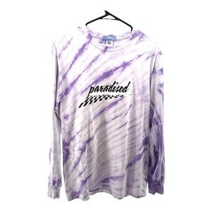 Paradised | Women’s M Medium Purple Tie Dyed Crew 100% Cotton Sweatshirt